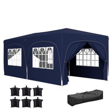 Outsunny Pavilion pop-up 3 x 6 m cu pereți laterali, cort de grădină reglabil în înălțime UPF50+ cu husă de transport și saci de nisip | Aosom Romania Outsunny Pavilion pop-up 3 x 6 m cu pereți laterali, cort de grădină reglabil în înălțime UPF50+ cu husă de transport și saci de nisip | Aosom Romania