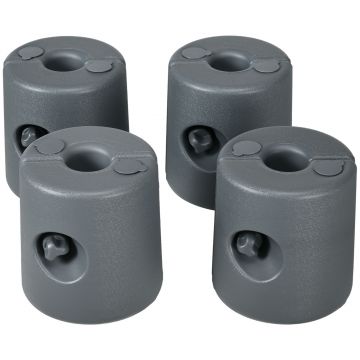 Outsunny Set de 4 picioare pentru tonelă pop-up umplute cu apă sau nisip picioare pentru pavilion din HDPE cu șuruburi de siguranță | Aosom Romania