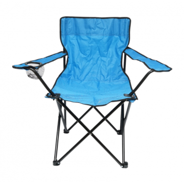 Scaun Camping Pliabil Verde cu Suport Pahar, Husa Transport, Structura Metalica 50x80x80cm Albastru